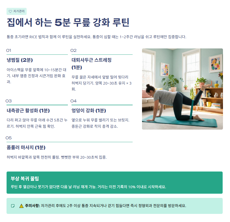 집에서 하는 5분 무릎 강화 루틴