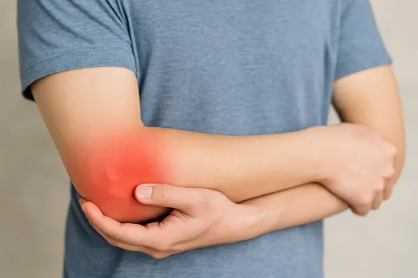 팔꿈치 눌러보는 염증 부위