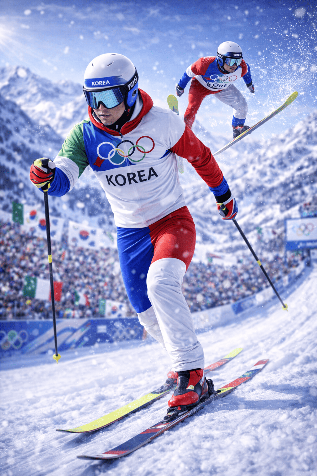 AI로 제작한 노르딕 복합 경기 이미지