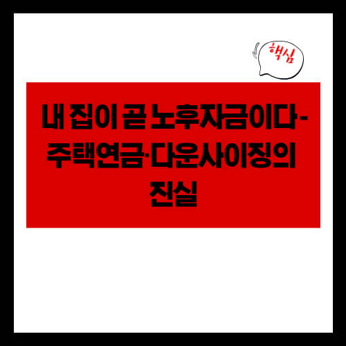 내 집이 곧 노후자금이다 - 주택연금·다운사이징의 진실