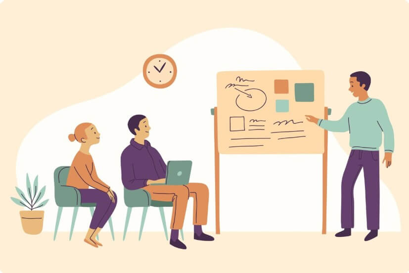 생활습관 개선을 위해 교육 중인 의사