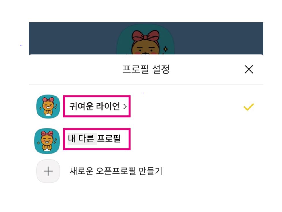 카카오톡 멀티프로필