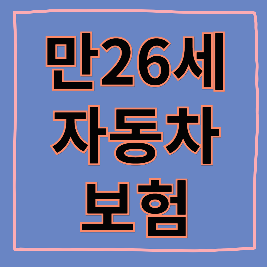 만 26세 자동차보험, 쉽고 빠르게 확인하는 방법!