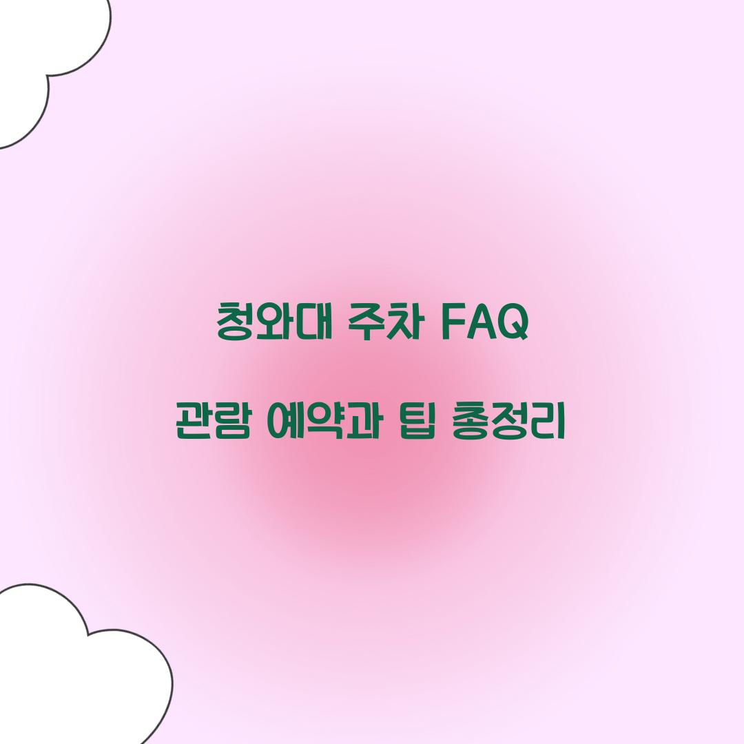 청와대 주차