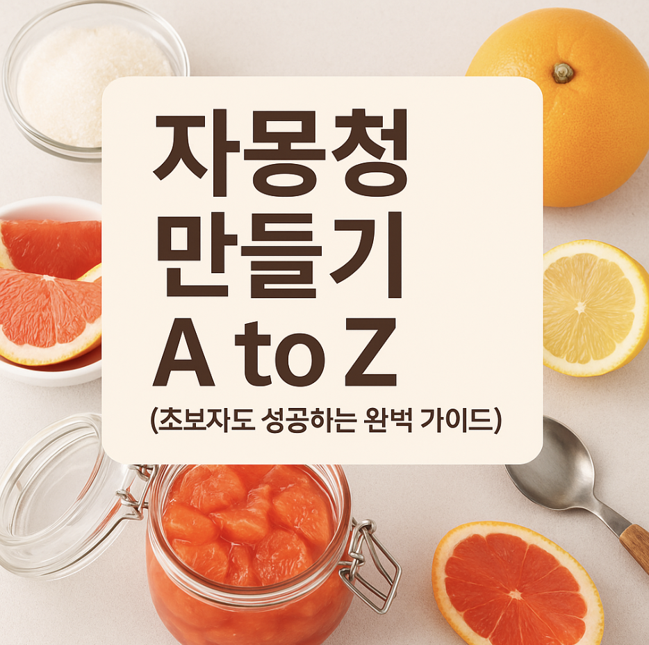 자몽청 만들기 A to Z (초보자도 성공하는 완벽 가이드)