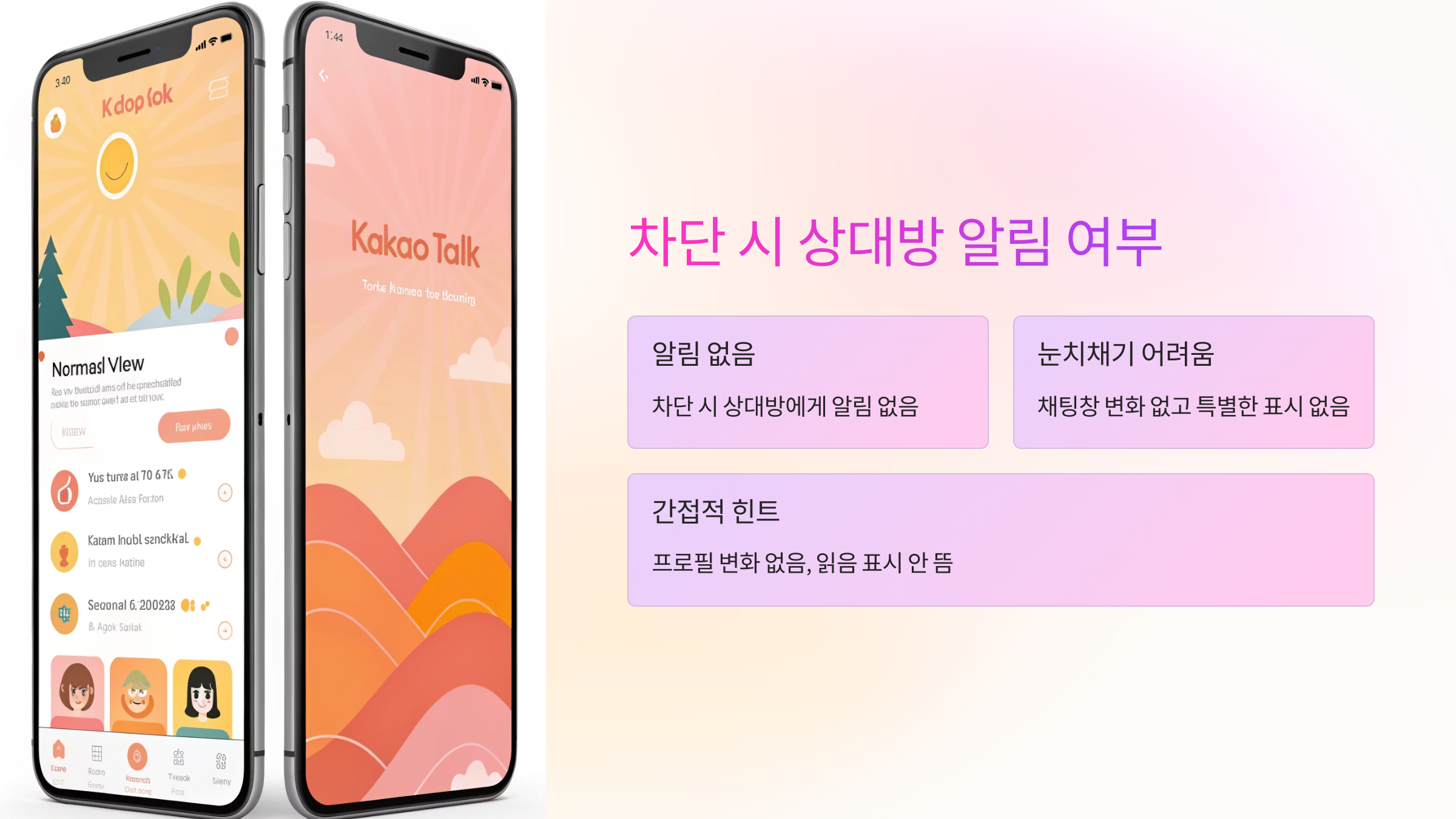 차단 시 상대방에게 알림이 갈까?