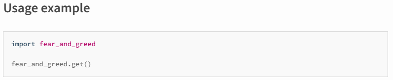 fear-and-greed 예제@Pypi