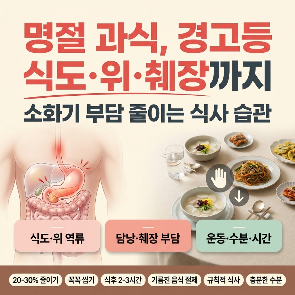 명절 과식 식도 위 췌장 부담 주는 이유