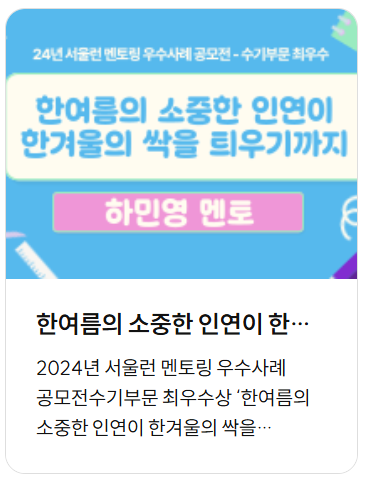 서울런 멘토링 사례 2