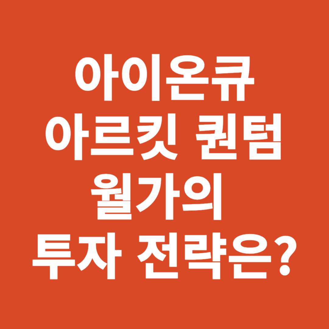 아이온큐&middot;아르킷 퀀텀 월가의 투자 전략은?