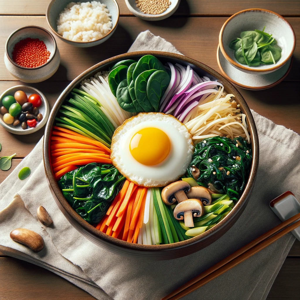 오분도미 채소 비빔밥