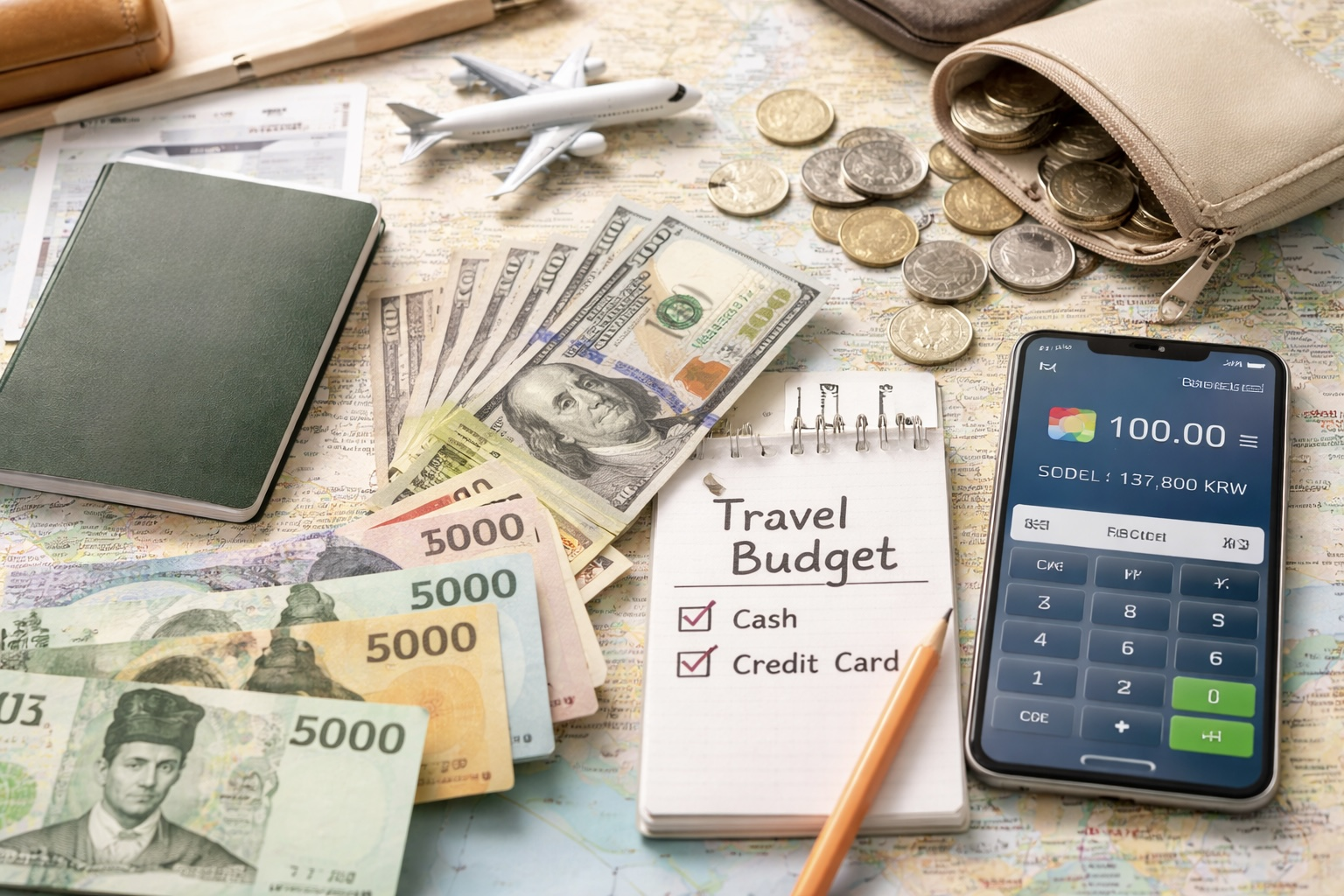 환전과 카드 사용에 관한 이미지