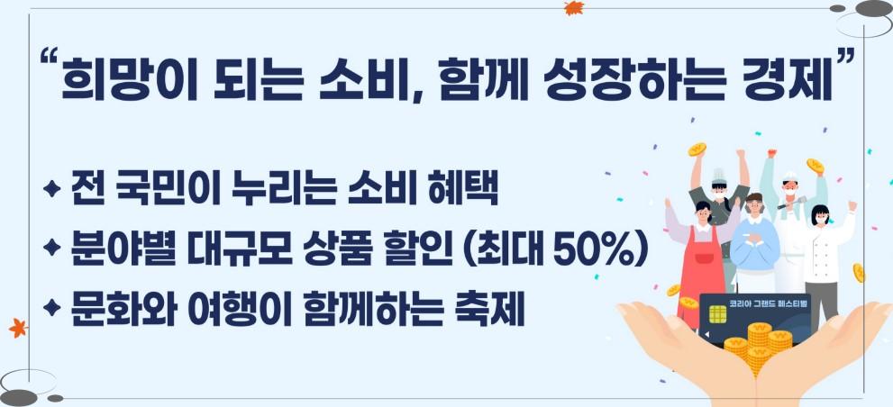 🛍️ 연말 쇼핑 대박 찬스! '코리아 그랜드 페스티벌' 전국 4,600개 매장 초특가 할인 (10/29~11/9)