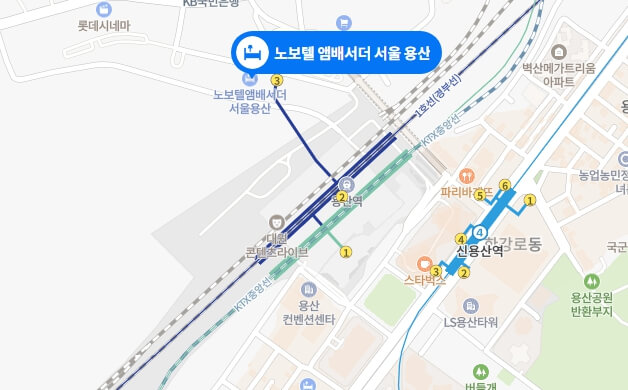 노보텔-앰배서더-서울-용산-위치