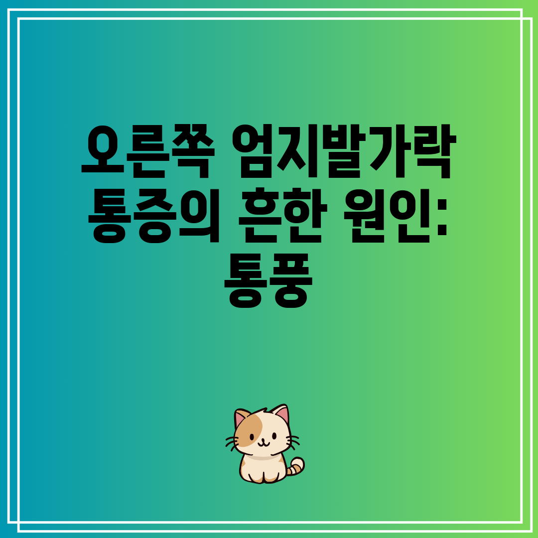 오른쪽 엄지발가락 통증의 흔한 원인 통풍