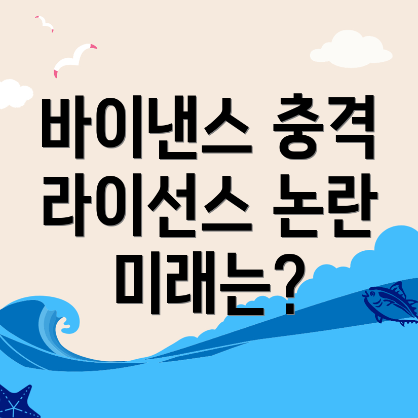 바이낸스 라이선스 취소 사건