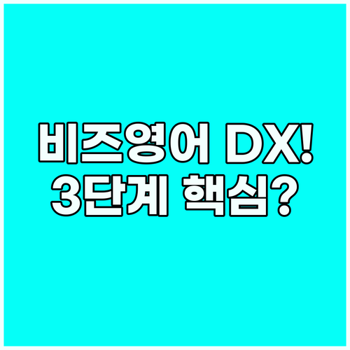 비즈니스 영어 유창함 DX 성공을 위..