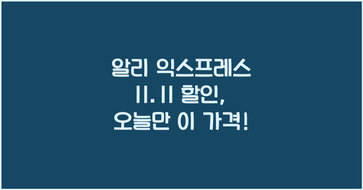 알리 익스프레스 11.11 할인