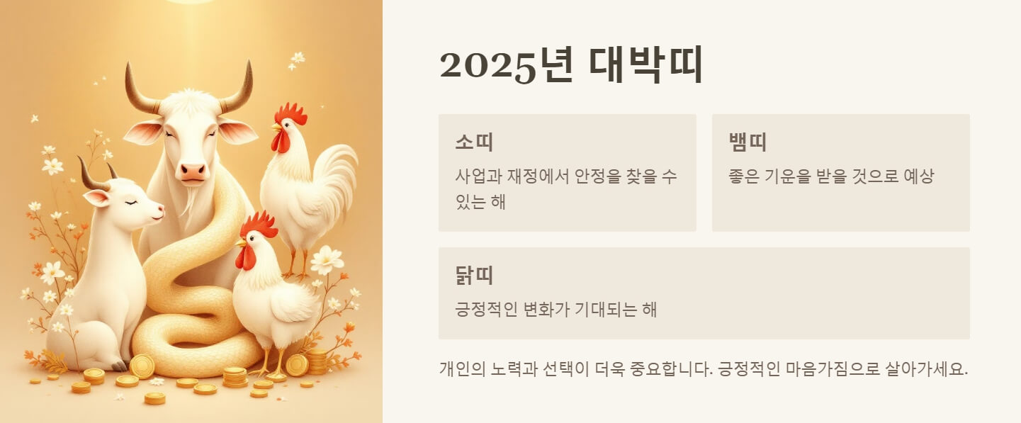 2025년 삼재띠