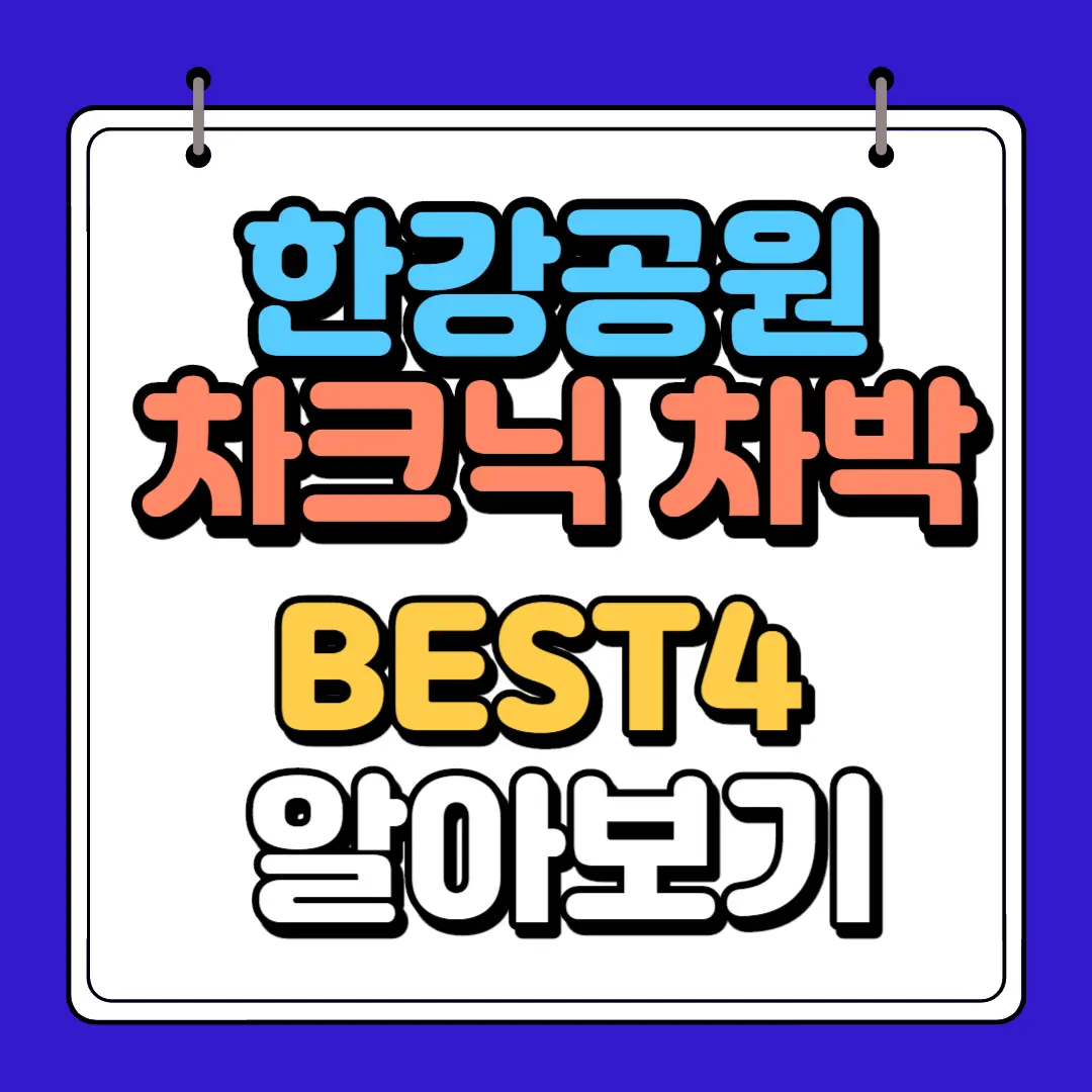 한강공원 차크닉 차박
