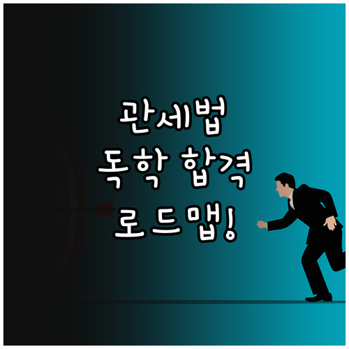 관세법 효율적 독학 로드맵과 시기별 ..