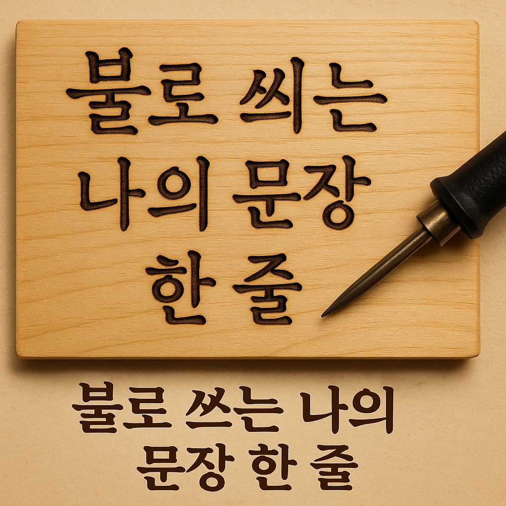 불로 쓰는 나의 문장 한 줄