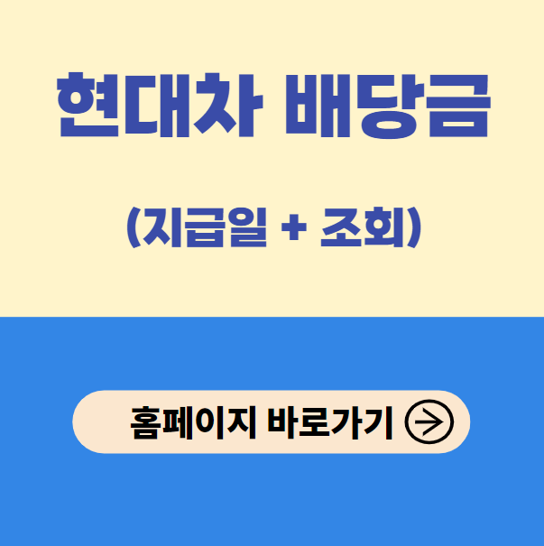 현대차 배당금 조회