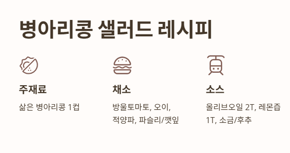 병아리콩 샐러드 레시피