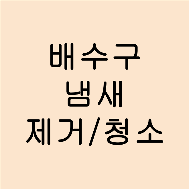 배수구 냄새 제거 및 청소법 – 락스 대신 친환경 해결책