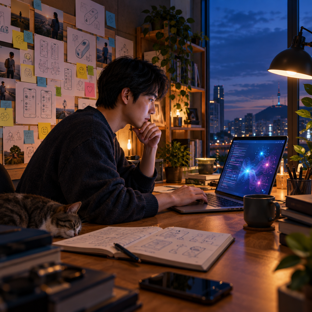 AI 도구와 고객 메모를 활용해 제품을 만드는 1인 창업가의 작업실