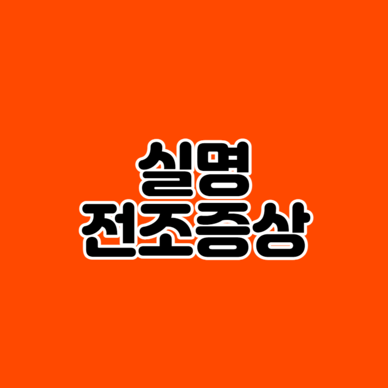 실명 전조증상
