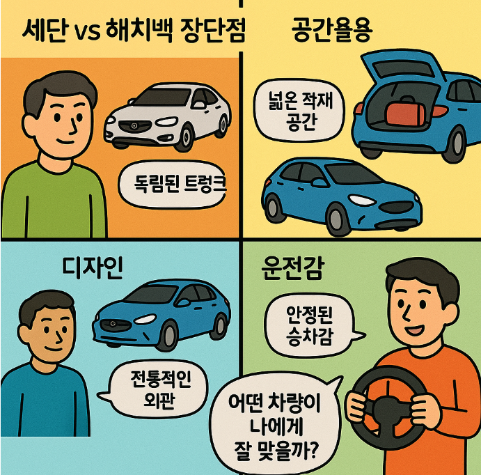세단 vs 해치백 장단점