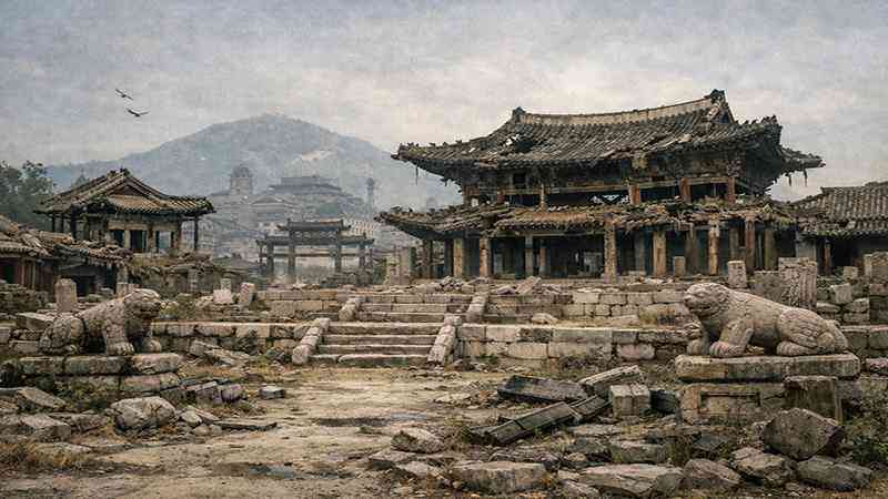 <img src="Old-Korean-palace-ruins-and-history.jpg" alt="옛 궁궐과 망국의 상징적 풍경">