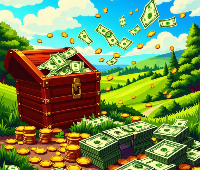 돈이 넘쳐나는 그림
