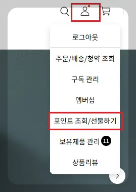 당월 말 소멸 예정 포인트 확인 방법