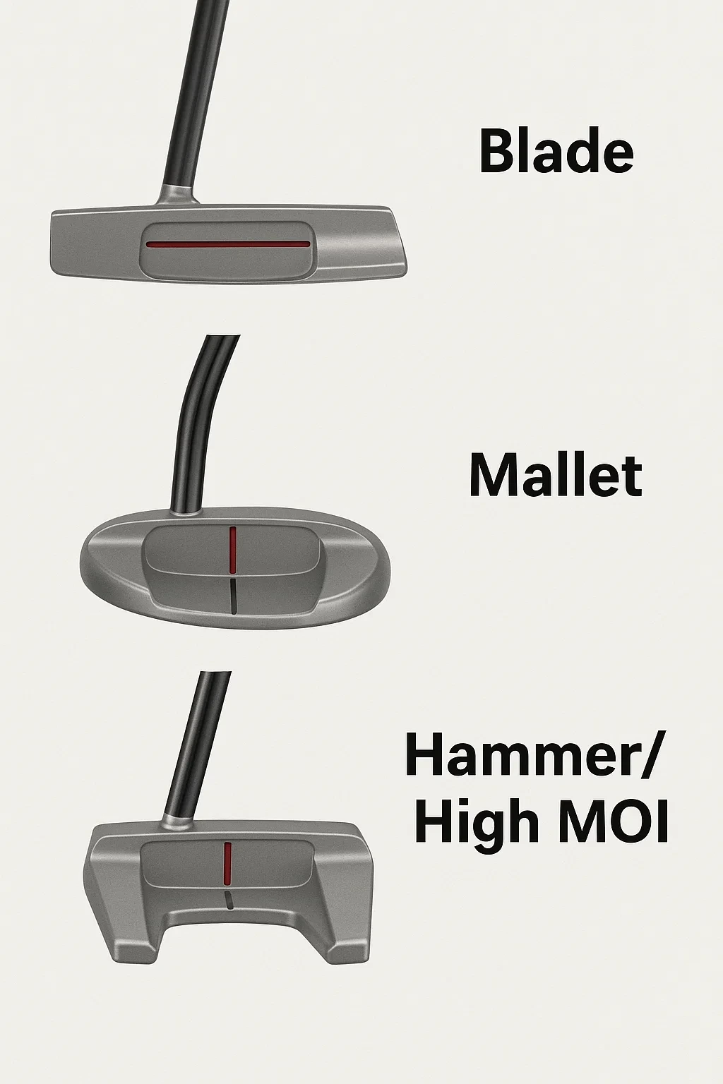 세 종류의 퍼터