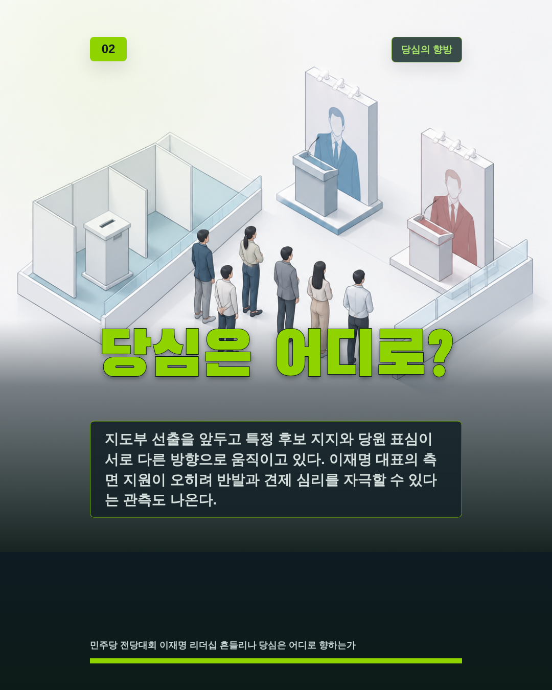 당심은 어디로?