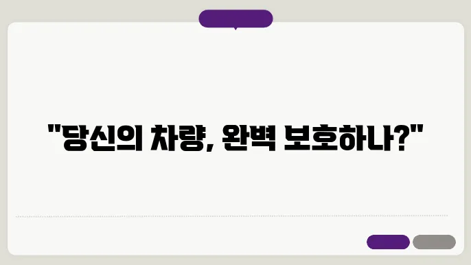 자동차보험 보장범위