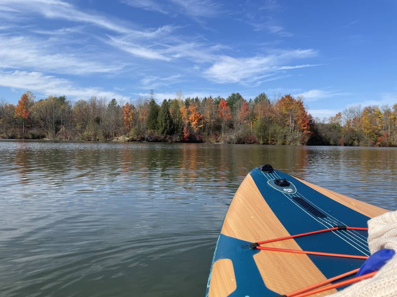 Sharon Creek에서 paddle boarding