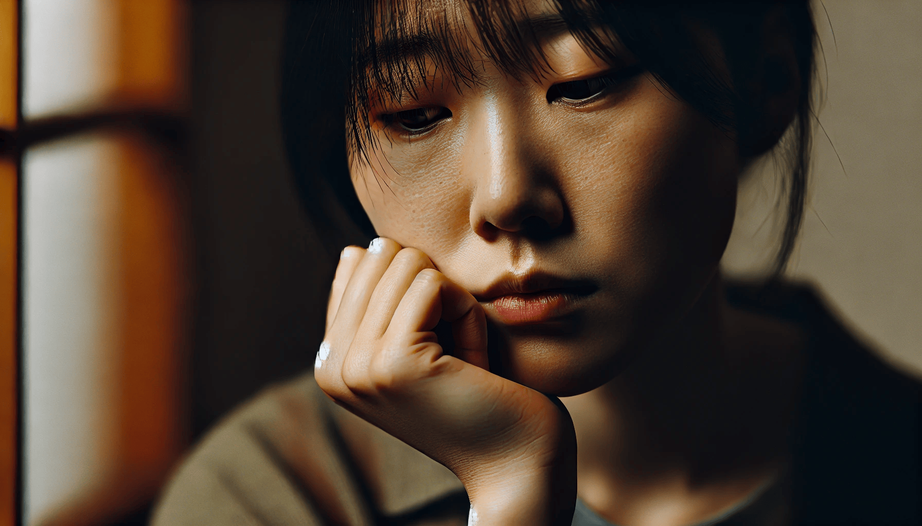 고민하는 여성 사진