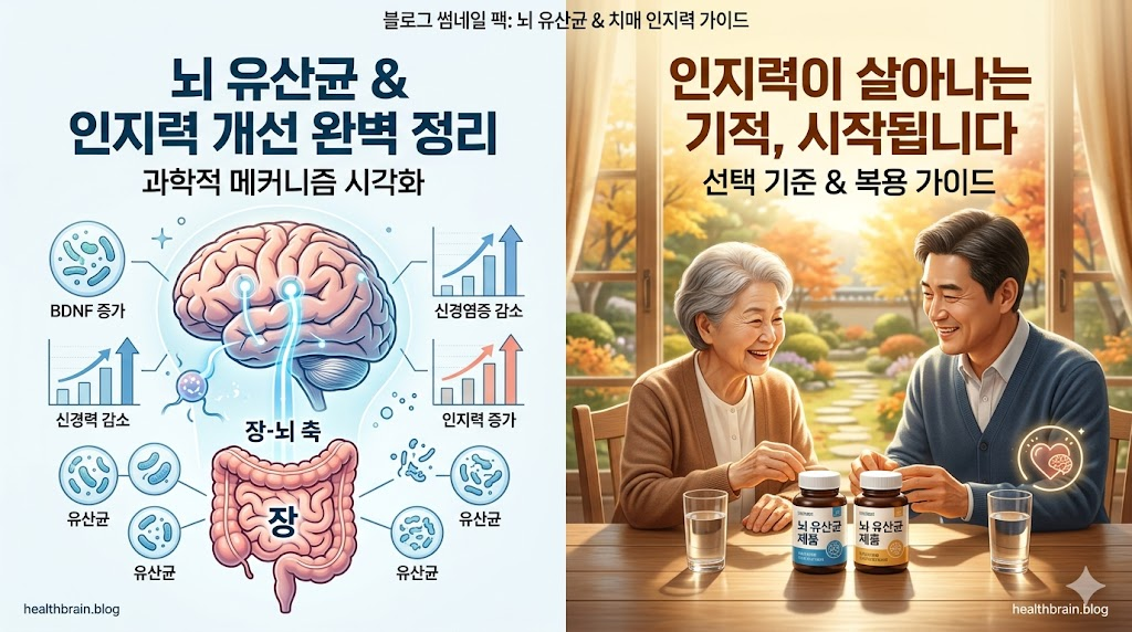 치매 환자의 인지 기능 회복을 돕는 뇌 유산균 선택 기준 및 복용 가이드 썸네일