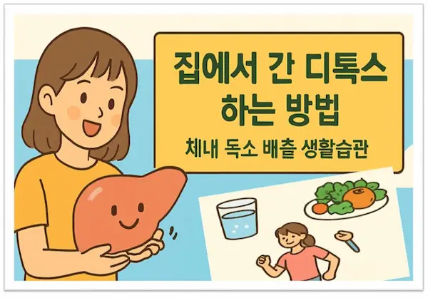 집에서 간 디톡스하는 방법 안내 이미지