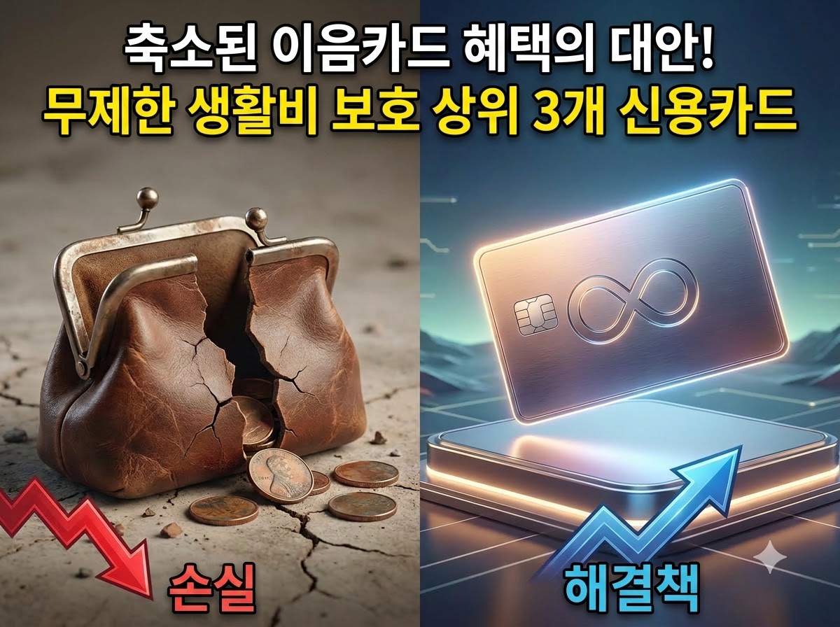 인천 이음카드 캐시백 축소의 대안으로 마트와 주유소에서 쓰기 좋은 생활비 방어 무제한 신용카드 추천 썸네일 이미지