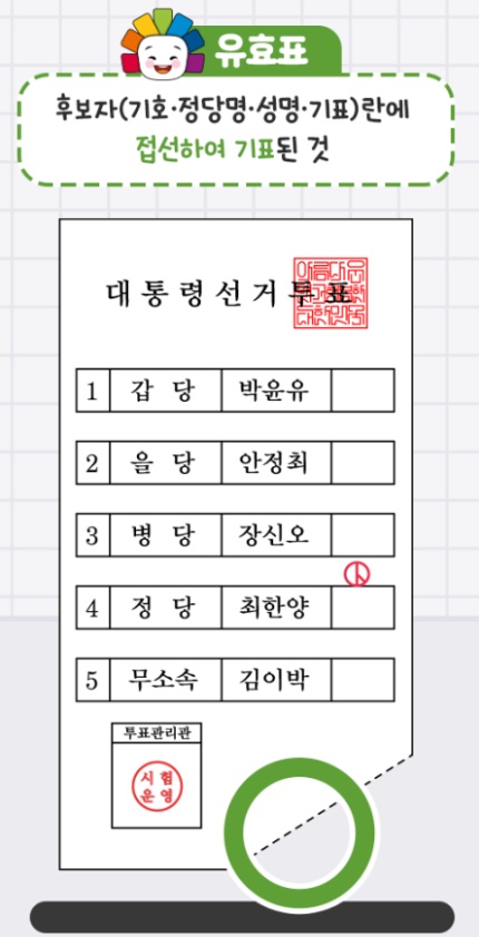 선거 유효표 예시 이미지 2