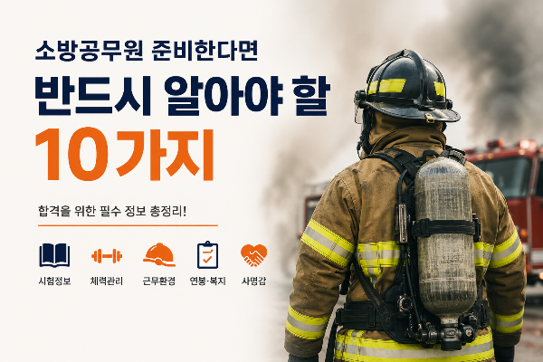 소방공무원 준비한다면 반드시 알아야 할 10가지