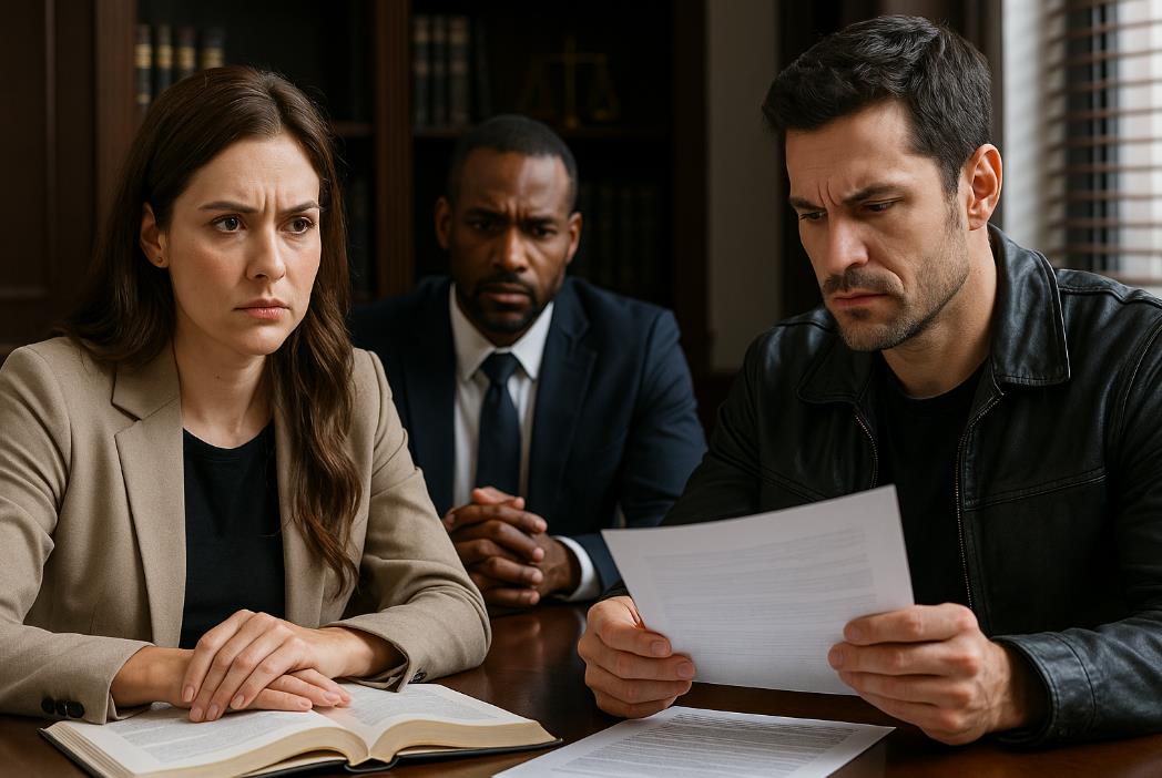 배우들이 자신의 초상권과 연기 데이터가 무단으로 사용될 것을 우려해 법적 대응을 논의하는 모습