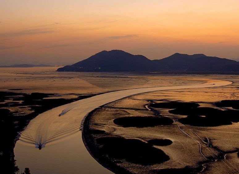 순천만습지-용산전망대에서 바라 본 노을 풍경