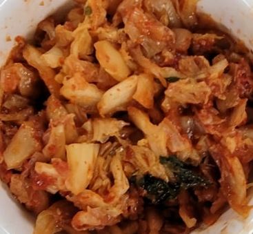 작게 썰은 김치