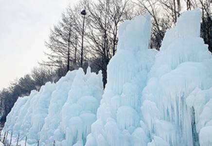 청양 알프스마을 칠갑산 얼음분수축제