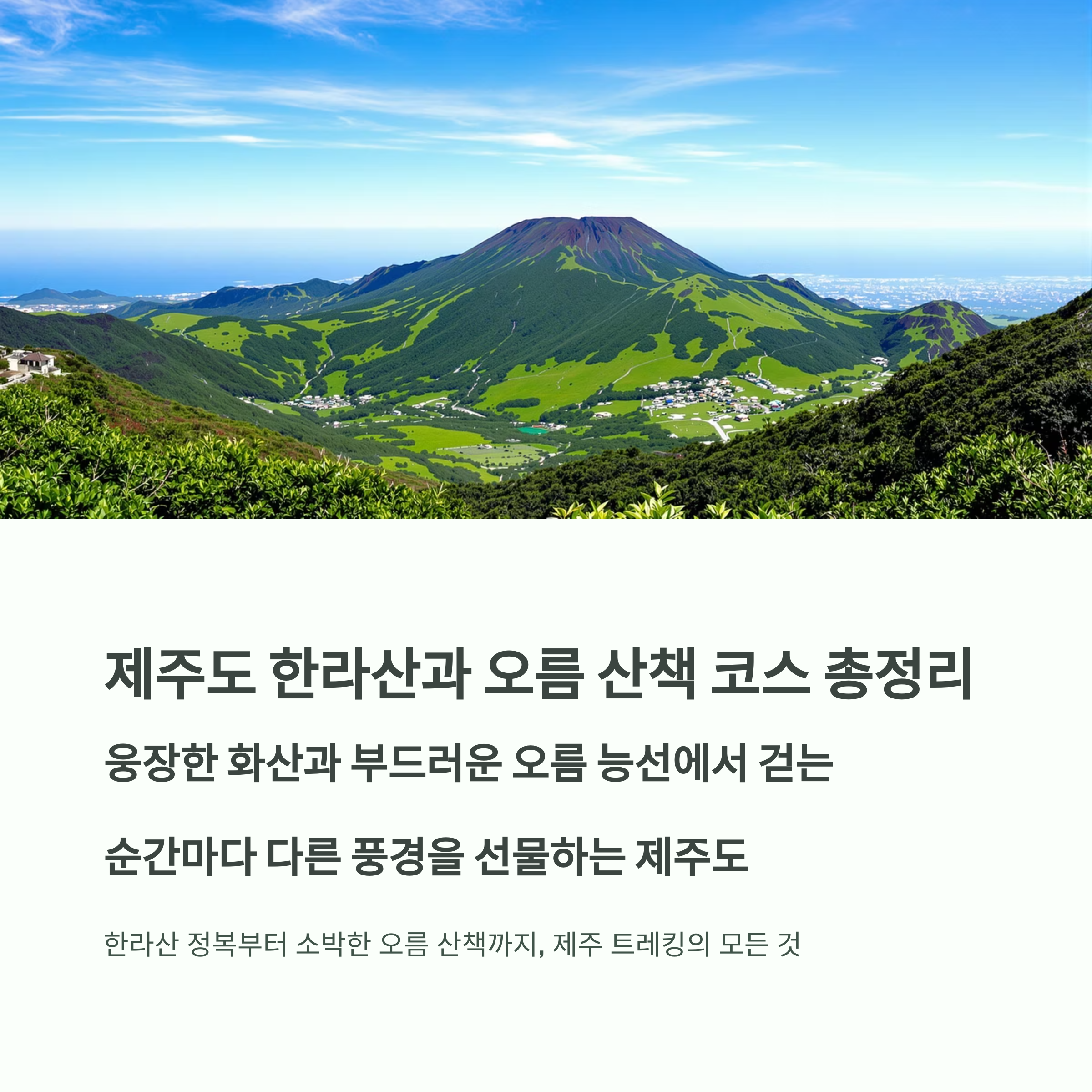제주도 한라산 등반과 오름 산책 코스 추천